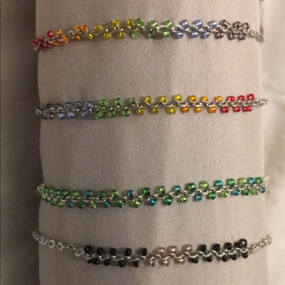 Coloured Chain Bracelets